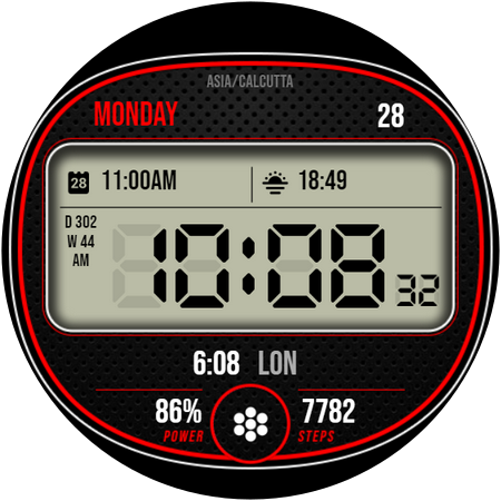 Classic Digital Watch Face 053
