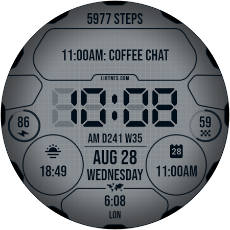 Digital Pure Watch Face 056