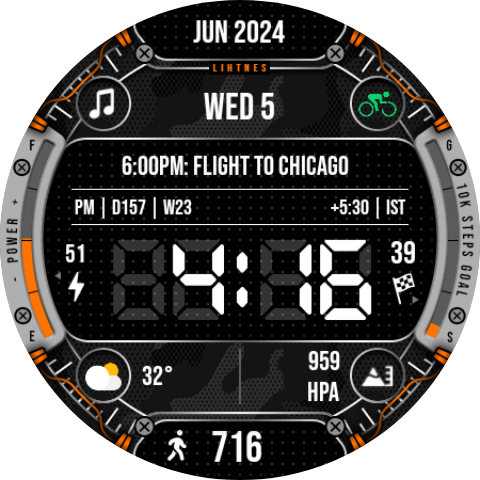 Digital Watch Face 059