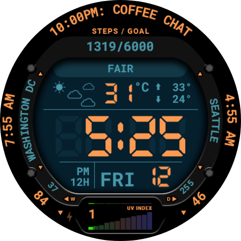 Digital Weather Watch 116