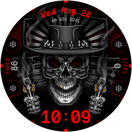 Skull & Guns Watch Face 008