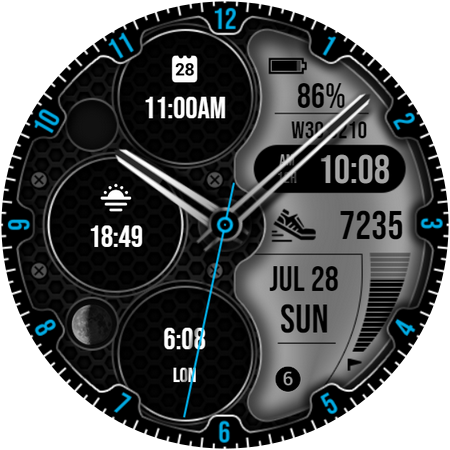 Hybrid Watch Face 025