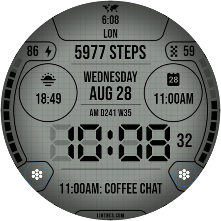Digital Watch Face 055