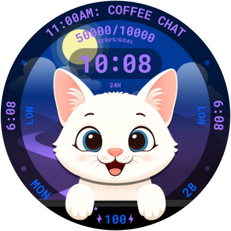 Meow Watch Face 089