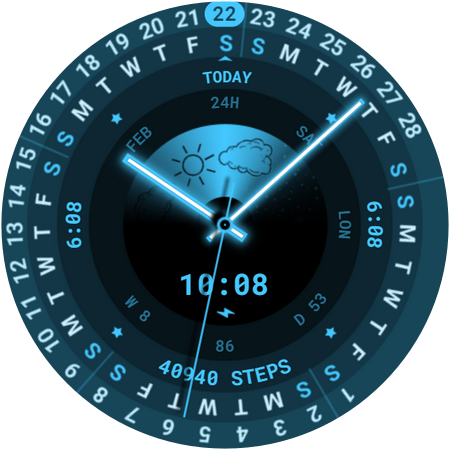 Calendar Watch Face 090