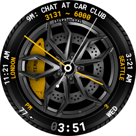 Car Tyer Watch Face 112