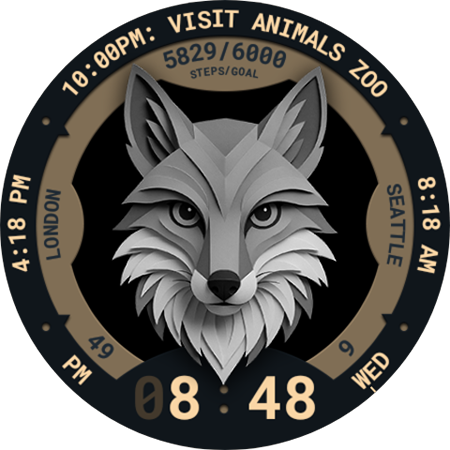 Paper Animals Watch Face 114