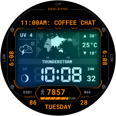 Geo-Sync Watch Face 118