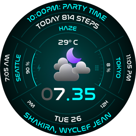 Haze Futuristic Watch Face 157