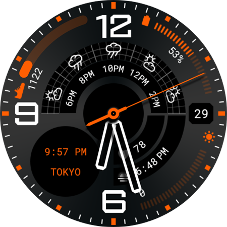 Galaxy 9 Watch Face 173